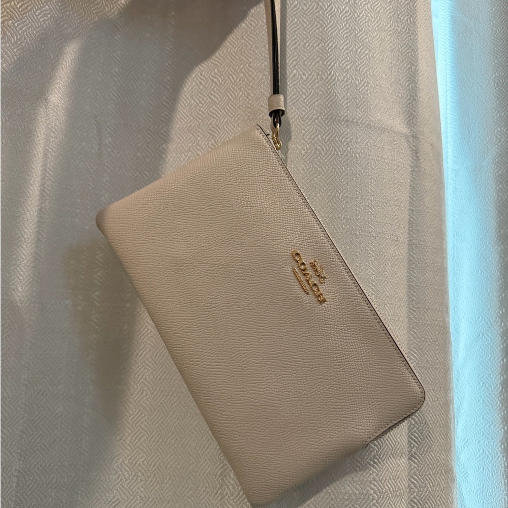 Coach Ivory Wristlet Clutch